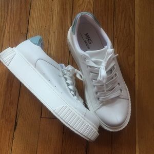 Mango white platform sneakers